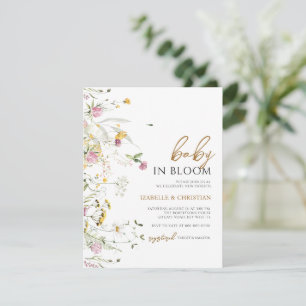 Invitation Faire Fleurir les Fleurs Sauvages de Bébé à Petit