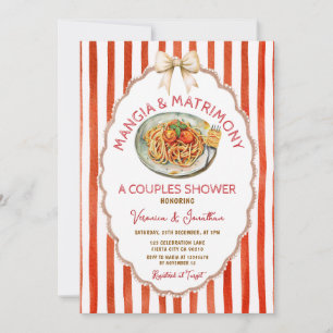 Invitation Faire la fête et le mariage Shower de couples ital