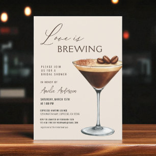 Invitation Faire l'amour Mariage Douche Espresso Martini