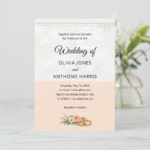 Faire Mariage Élégant Rose Pâle Floral Rustique Ro