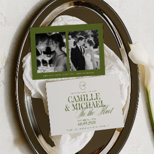 Invitation Faire Noeud Papillon Elégant Vert Olive 2 Photo Ma