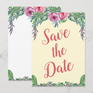 Invitation Faire part alternatif de mariage à motif floral vi