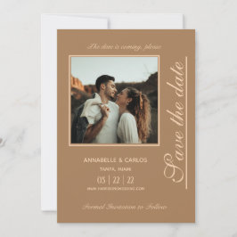 Invitation Faire part de Beige Brun Bohème