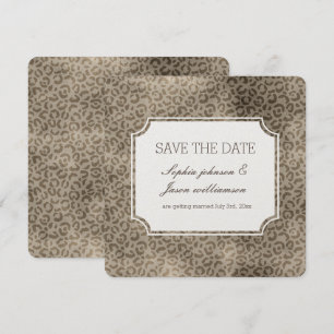Invitation Faire part de Brown Glam Leopard Print
