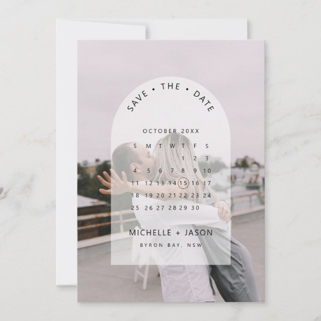 Invitation Faire part de calendrier d'archive Enregistrer la  (Devant)