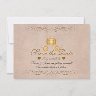 Invitation Faire part de Cendrillon Carrosse de Princesse en 