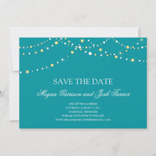 Invitation Faire part de date avec guirlande lumineuse