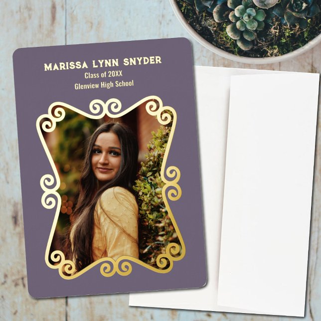 Invitation Faire-part de graduation de la lavande  (Créateur téléchargé)