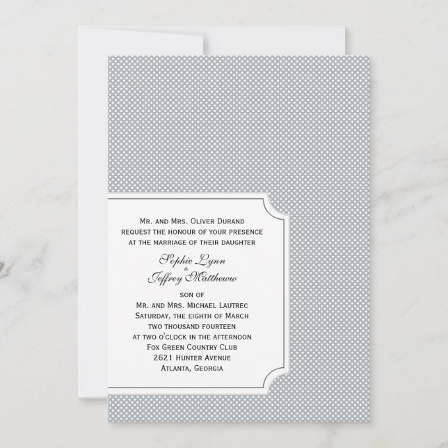 Invitation {faire-part de mariage de contemporain} (Devant)