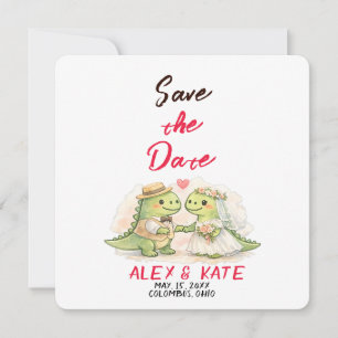 Invitation Faire part de mariage de dinosaures