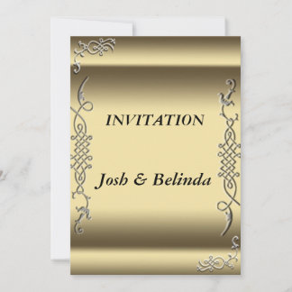 Invitation Faire-part de mariage d'or