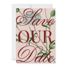 Faire part de mariage floral vintage surdimensionn