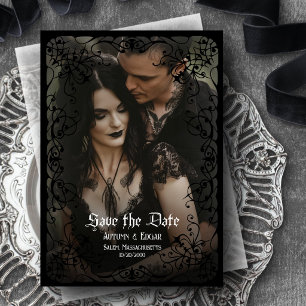 Invitation Faire part de mariage photo gothique victorien pou
