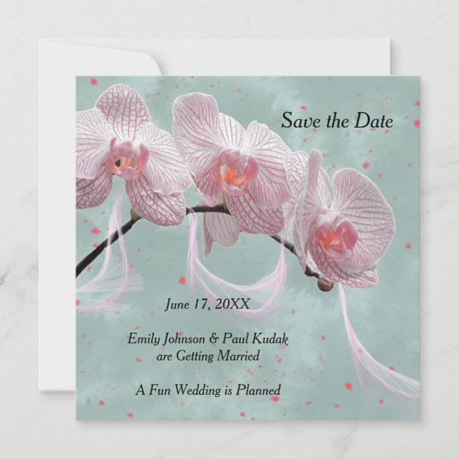 Invitation Faire part de mariage pour Sauvegarder la Date Ros (Devant)