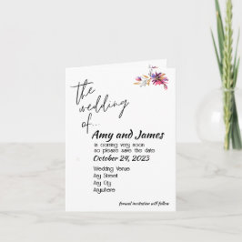 Invitation Faire part de mariage PRÉSERVER LA DATE