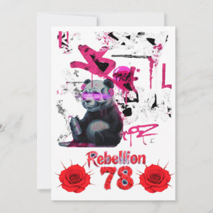 Invitation Faire part de mariage Rebellion 78 Graffiti Panda 