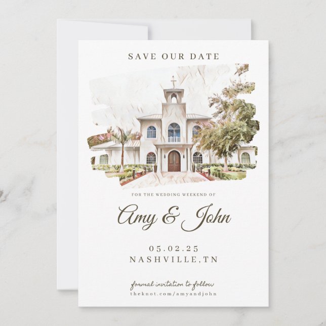 Invitation Faire part de mariage Save the Date (Devant)
