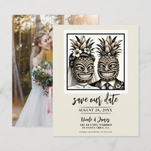 Invitation Faire part de mariage Tiki Ananas Aloha Marié & Ma