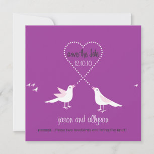 Invitation Faire part de mise en garde avec des tourtereaux {