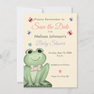 Invitation Faire part de naissance de bébé grenouille fantais
