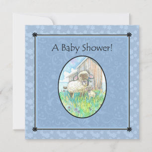 Invitation Faire part de naissance de mouton par Molly Harris