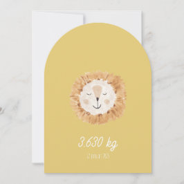 Invitation Faire part de naissance simple Petit Lion