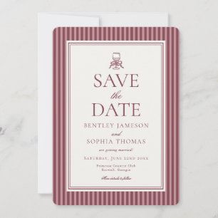 Invitation Faire part de Striped Mocha Brown Espresso