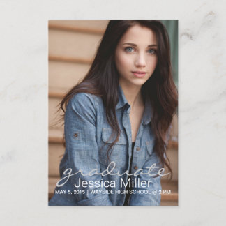 Invitation Faire-part/Invitation de diplôme| diplômé p| gris