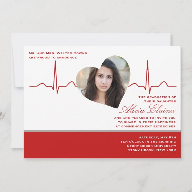 Invitation Faire-part/Invitation de la photo de Heart Beat (Devant)