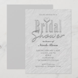 Invitation Faire part moderne et chic de mariage Blanc Gris