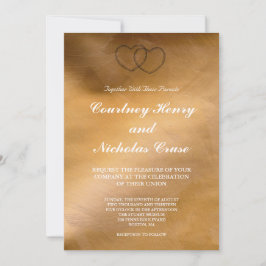 Invitation Faire-parts de mariage Copper Hearts
