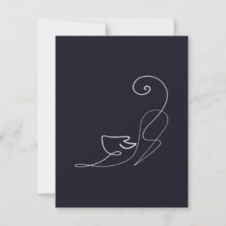 Invitation Faire-parts | Ligne de chat | Cadeau pour Amoureux