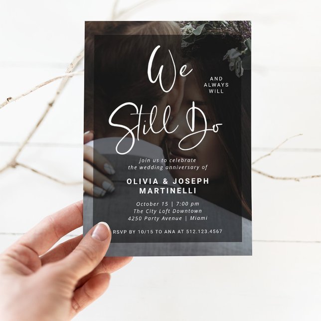 Invitation Faire renouveler ses vœux de mariage avec une phot (Créateur téléchargé)