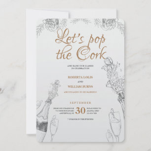 Invitation Faire sauter le bouchon d'invitation