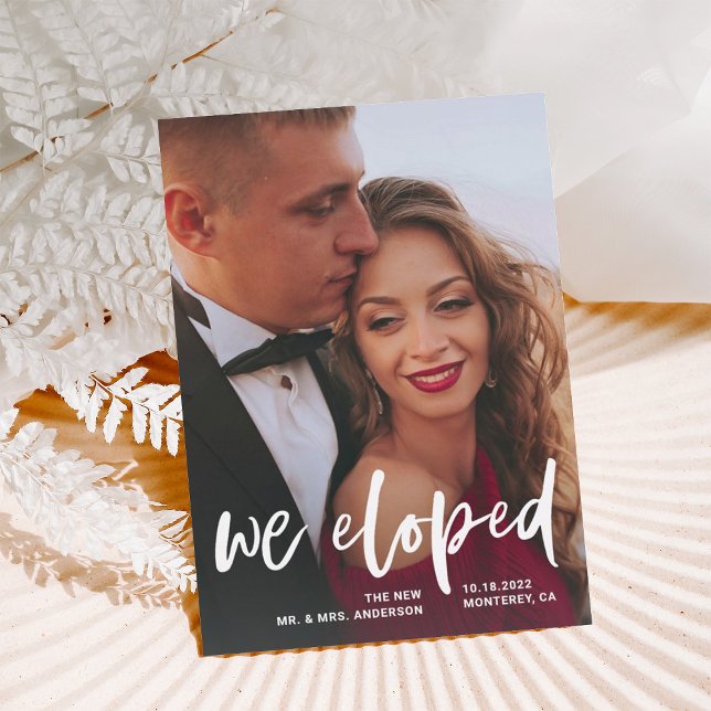 Invitation Faire Simple | Annonce de Mariage en Elopement ave (Créateur téléchargé)