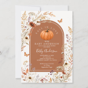 Invitation Faire tomber dans l'amour Citrouille Cozy Rustique