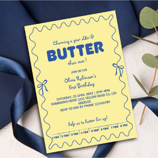 Invitation Faire tourner un an plus vieux anniversaire de beu