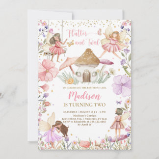 Invitation Fairy Birthday Whimsical Princess Fairy Birthday