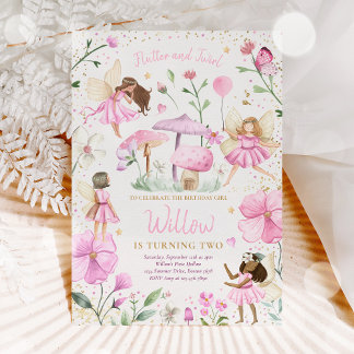 Invitation Fairy Birthday Whimsical Princess Fairy Birthday