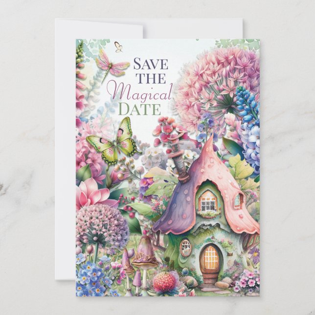 Invitation Fairy Cottage Magique fête d'anniversaire (Devant)