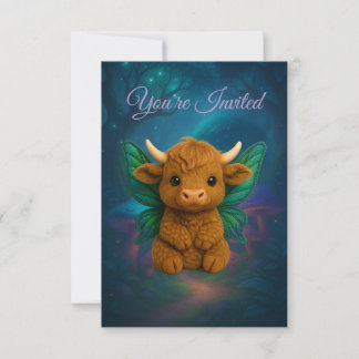 Invitation Fairy Critters™ Veau des Highlands féerique