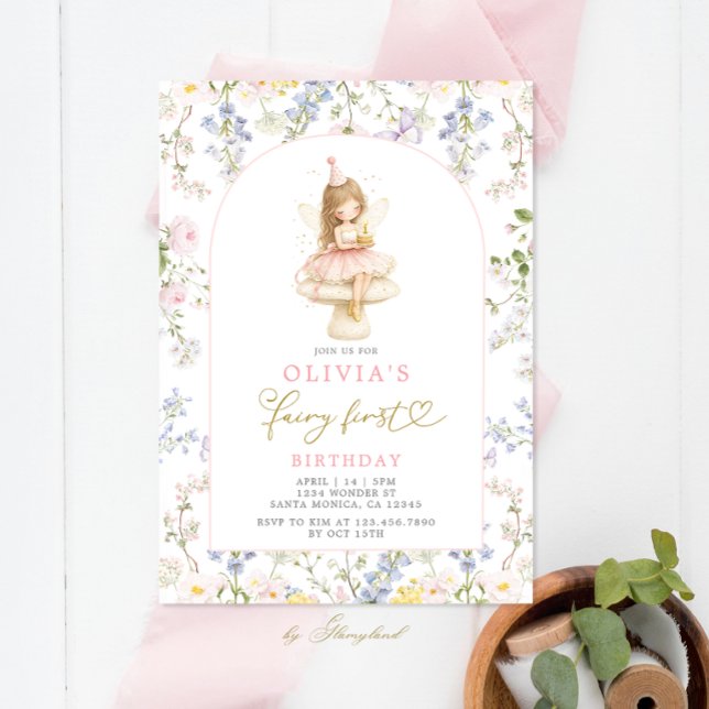 Invitation Fairy First Birthday (Créateur téléchargé)