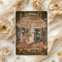 Fairy First Birthday Forest Champignons Whimsical