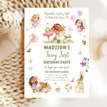 Fairy First Birthday Girl 1st Fairy Forest Magique