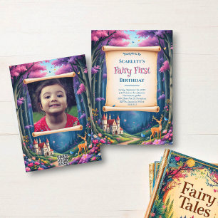 Invitation Fairy First Château de conte de fées merveilleux p