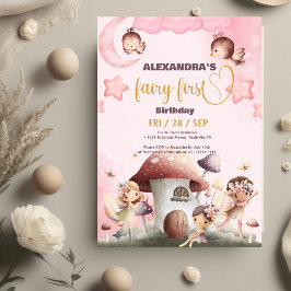 Invitation Fairy First Girl's 1st Birthday