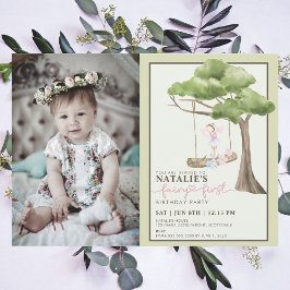 Invitation Fairy First Girl's 1st Birthday Party Photo person