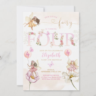 Invitation Fairy Forest Girl Anniversaire Magique