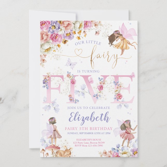 Invitation Fairy Garden Anniversaire (Devant)