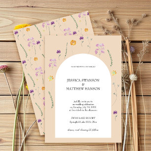 Invitation Fairy Garden Aquarelle Mariage Floral